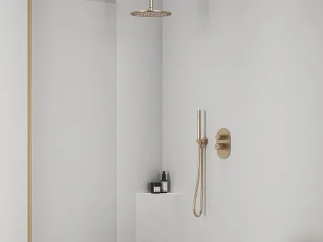 Fali kiállás integrált zuhanyrózsa tartóval 706.60RGB, Rose Gold Brushed