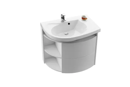 Rosa Comfort SDU fürdőszobai szekrény jobbos fehér/fehér