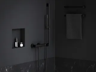 Eleganta fali zuhanycsaptelep szett nélkül EL 032.20BLM, Black Matt