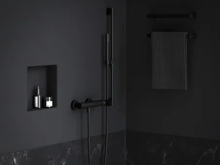 Eleganta fali zuhanycsaptelep szett nélkül EL 032.20BLM, Black Matt