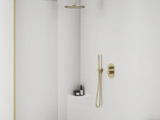 Espirit falba süllyesztett csaptelep, kétutas, belső egység nélkül ES 065.60GLB.O2.RB07E, Gold Brushed