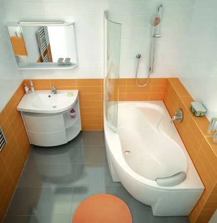 Rosa Comfort SDU fürdőszobai szekrény jobbos fehér/fehér