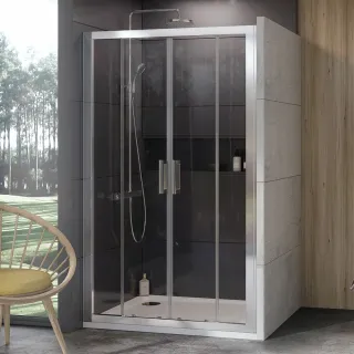 10DP4-120 zuhanyajtó szatén+transparent