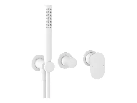 Spring 2-utas falba süllyesztett csaptelep testtel, zuhanyszettel, matt fehér SG 065.10WHM.O2.+S