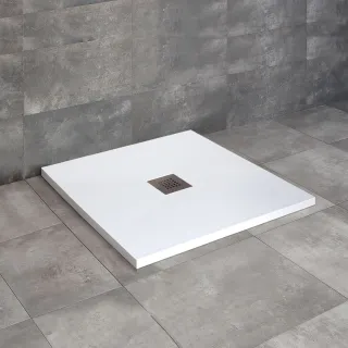 Kios C szögletes lapos fehér zuhanytálca 90x90 fehér