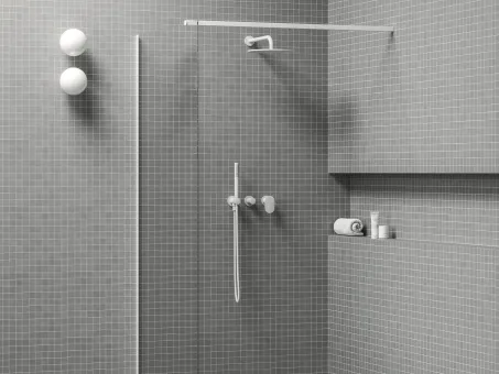 Spring 2-utas falba süllyesztett csaptelep testtel, zuhanyszettel, matt fehér SG 065.10WHM.O2.+S