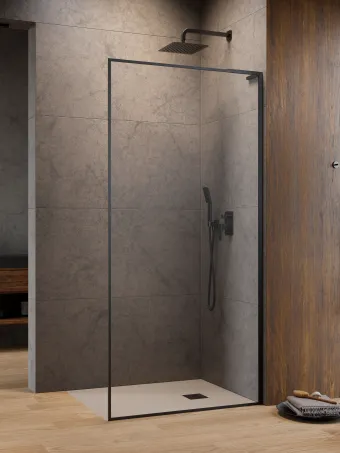 ﻿Modo F SL II Brushed GunMetal Walk-in szálcsiszolt fegyvermetál zuhanyfal 65 átlátszó balos