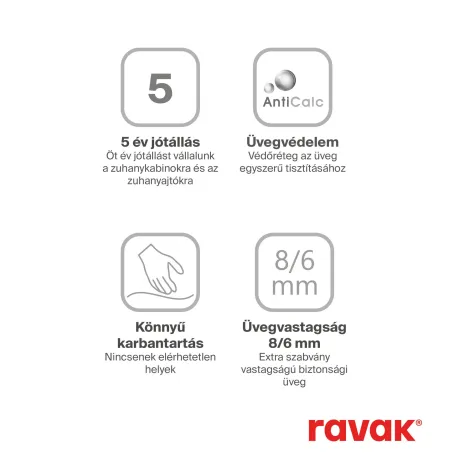 Matrix MSD2-100 zuhanyajtó bal krómhatású+transparent