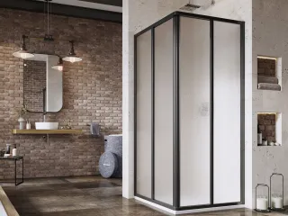 Supernova SRV2+SRV2 90x90 195 S zuhanykabin fekete+grape