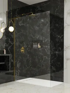 Modo SL II Gold Walk-in arany zuhanyfal 80 átlátszó balos