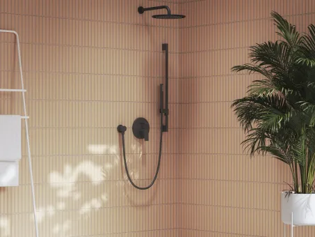 Plan falba süllyesztett csaptelep, kétutas, belső egységgel PN 062.20BLM.O2, matt fekete