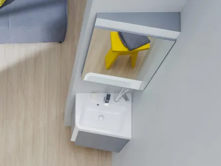 10° fürdőszobai tükör 55, jobb, szürke