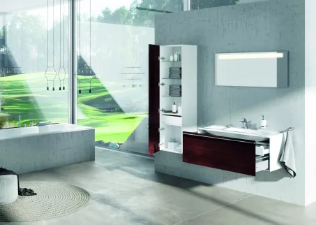 Clear SB 40 fürdőszobai faliszekrény, bal, fehér/cseresznye