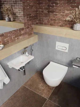 Uni Chrome WC Rim fehér
