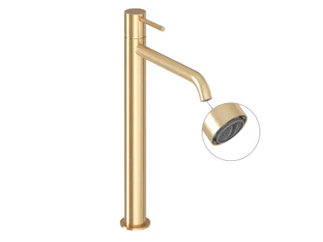 Espirit álló mosdócsaptelep BeCool 340 mm leeresztő nélkül ES 015.61GLB, Gold Brushed