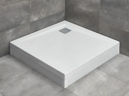 Argos C szögletes zuhanytálca lábbal 90x90 fehér, ajándék szifonnal