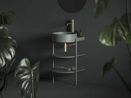 Espirit álló mosdócsaptelep BeCool 340 mm leeresztő nélkül ES 015.61GLB, Gold Brushed