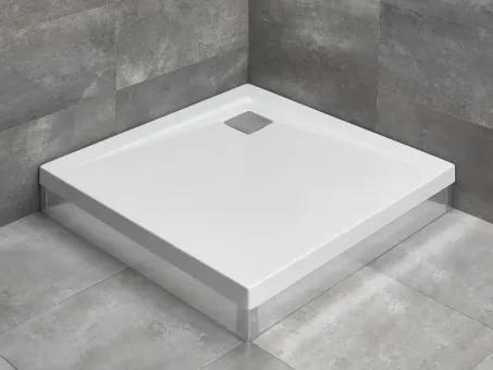 Argos C szögletes zuhanytálca lábbal 90x90 fehér, ajándék szifonnal
