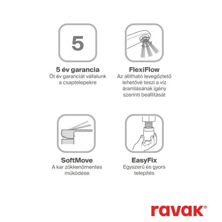 Puri álló mosdócsaptelep leeresztő nélkül PU 015.00CR, króm