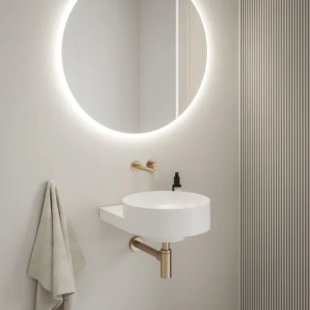 Krómozott teleszkópos mosdószifon Rose Gold Brushed