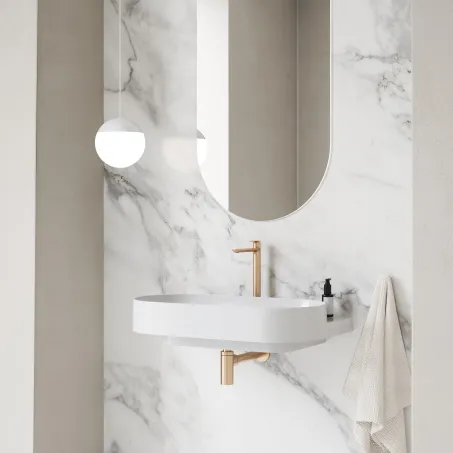 Krómozott teleszkópos mosdószifon Rose Gold Brushed