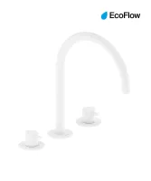 Espirit álló mosdócsaptelep, 3 furatos 270 mm leeresztő nélkül ES 018.10WV, White Velvet