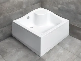Korfu C szögletes zuhanytálca 80x80 fehér, ajándék szifonnal