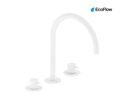 Espirit álló mosdócsaptelep, 3 furatos 270 mm leeresztő nélkül ES 018.10WV, White Velvet