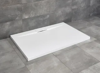 Giaros D szögletes zuhanytálca 100x80 fehér, ajándék szifonnal
