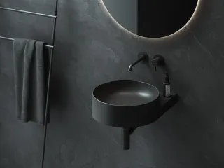 Yard 40 kerámiamosdó matt fekete, túlfolyó furat nélkül