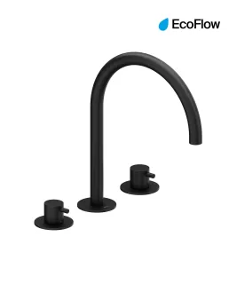 Espirit álló mosdócsaptelep, 3 furatos 270 mm leeresztő nélkül ES 018.20BLM, Black Matt
