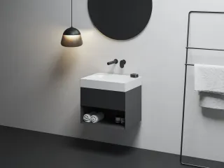 SD Lite 60 fürdőszobai szekrény mosdó alá matt fekete