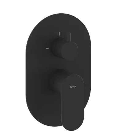 Eleganta falba süllyesztett csaptelep, kétutas, belső egység nélkül EL 065.20BLM.O2.RB07E, Black Matt