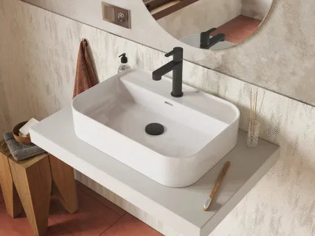 Puri álló mosdócsaptelep leeresztő nélkül 190 mm, PU 014.21BL, fekete
