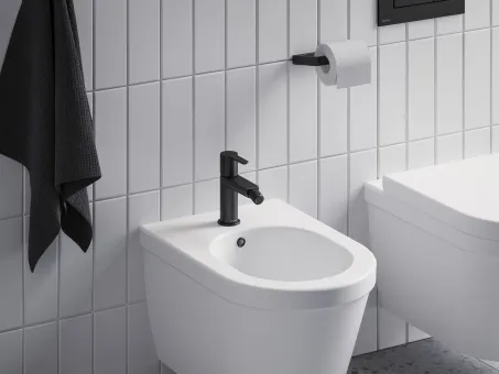 Puri bidécsaptelep leeresztővel PU 055.20BL, fekete