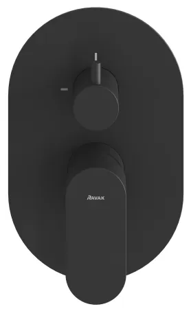 Eleganta falba süllyesztett csaptelep, kétutas, belső egység nélkül EL 065.20BLM.O2.RB07E, Black Matt
