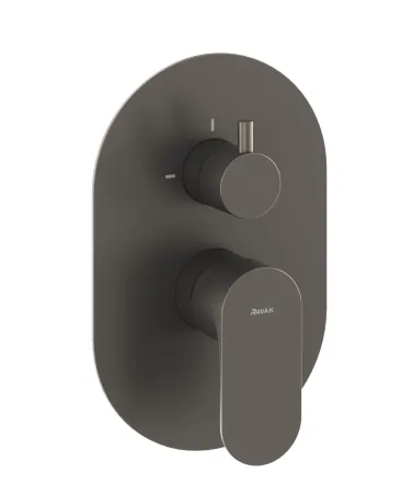 Eleganta falba süllyesztett csaptelep, kétutas, belső egység nélkül EL 065.20GB.O2.RB07E, Graphite Brushed