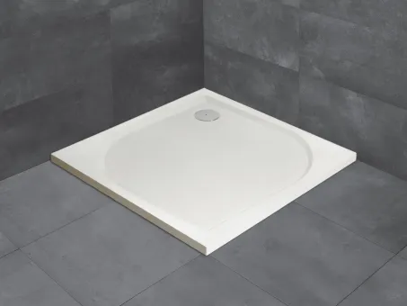 Paros C lapos szögletes zuhanytálca 100x100 fehér, ajándék szifonnal