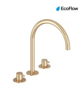 Espirit álló mosdócsaptelep, 3 furatos 270 mm leeresztő nélkül ES 018.60GLB, Gold Brushed