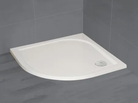 Paros A lapos íves zuhanytálca 100x100 fehér, ajándék szifonnal