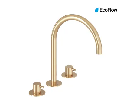 Espirit álló mosdócsaptelep, 3 furatos 270 mm leeresztő nélkül ES 018.60GLB, Gold Brushed