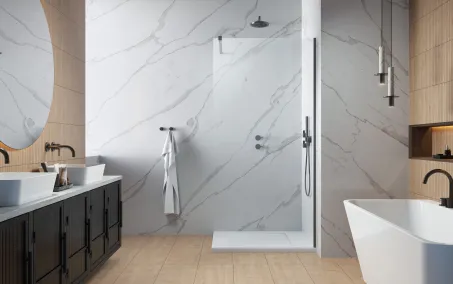 Modo New Brushed GunMetal II Walk-in szálcsiszolt fegyvermetál zuhanyfal 80 átlátszó